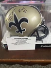 George Rogers Signed Autograph Auto Saints Mini Helmet ROY INSC TRISTAR Holo