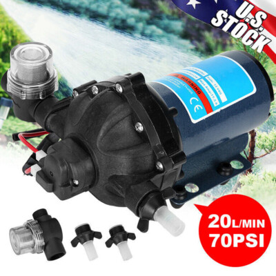 12V Water Pump 5.3GPM 70 PSI High Pressure for Caravan Farm Camping Boat