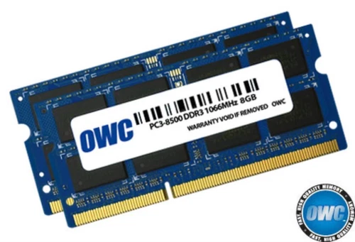 OWC Kit RAM 16GB (2x 8GB) PC3-8500 1066MHz DDR3 - Pour MB mi-10, MBP13 MI-10, IM