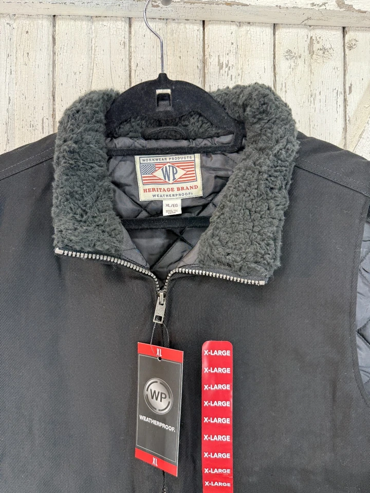 Chaleco WP Impermeable Para Hombre Ropa de Trabajo Talla XL Negro Natural Sherpa Foto 3 de 4