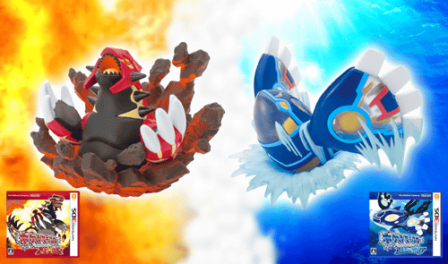 Neu Pokemon Alpha Saphir Omega Rubin Genshi Kyogre & Groudon Bonusfigur Japan - Bild 2 von 3