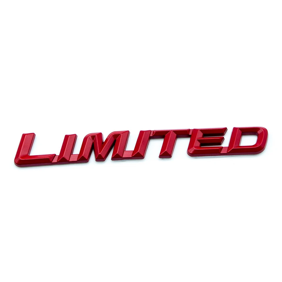 Gloosy Red Metal Car Body Limited Badge Side Fender Sport Logo Rear Trunk Decal - Image 2 of 4
