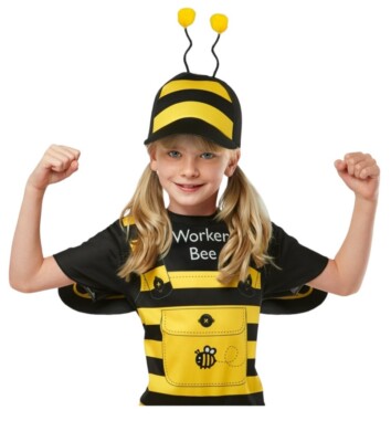 Buzzy Bee Grls Dress, Toddler Bee Dress, Chld Bee Outft, Kds