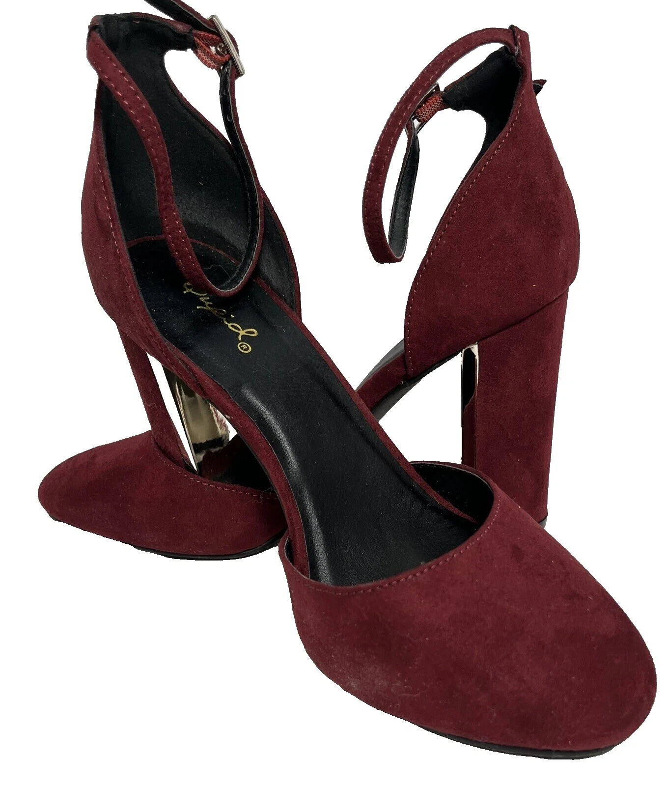 Qupid Fiesta/Cóctel Tacones Parte superior de ante para mujer