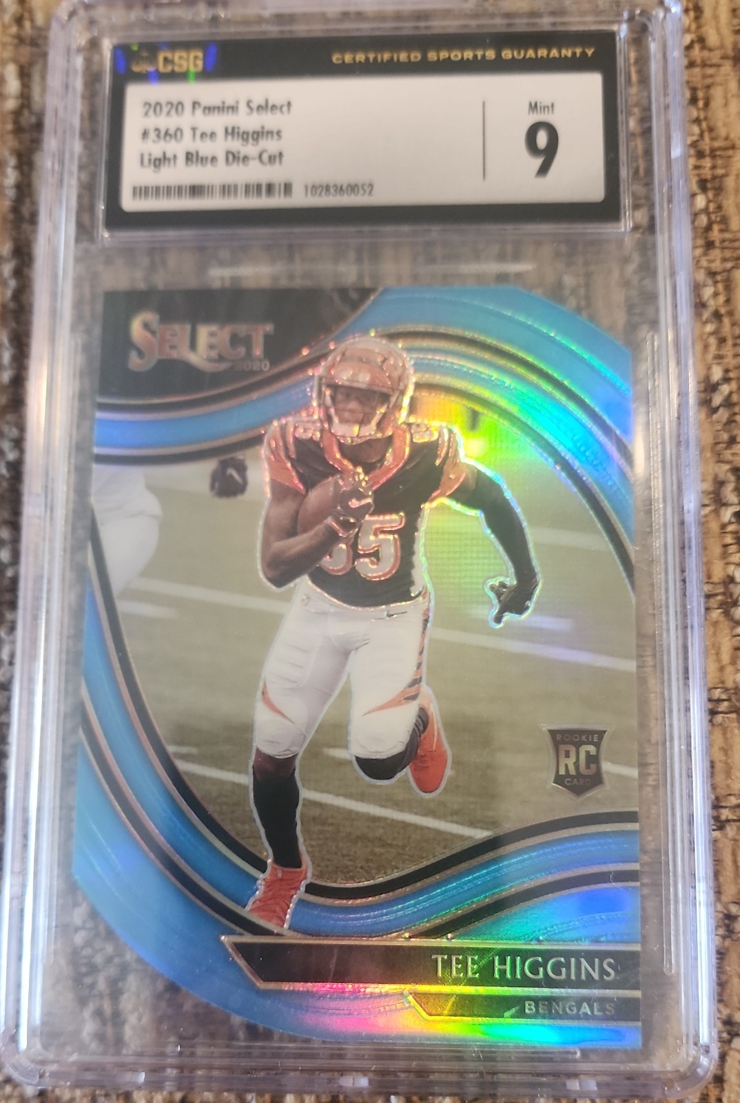 2020 Panini Select - Field Level Tee Higgins #360 Light Blue Prizm Die-Cut (RC)