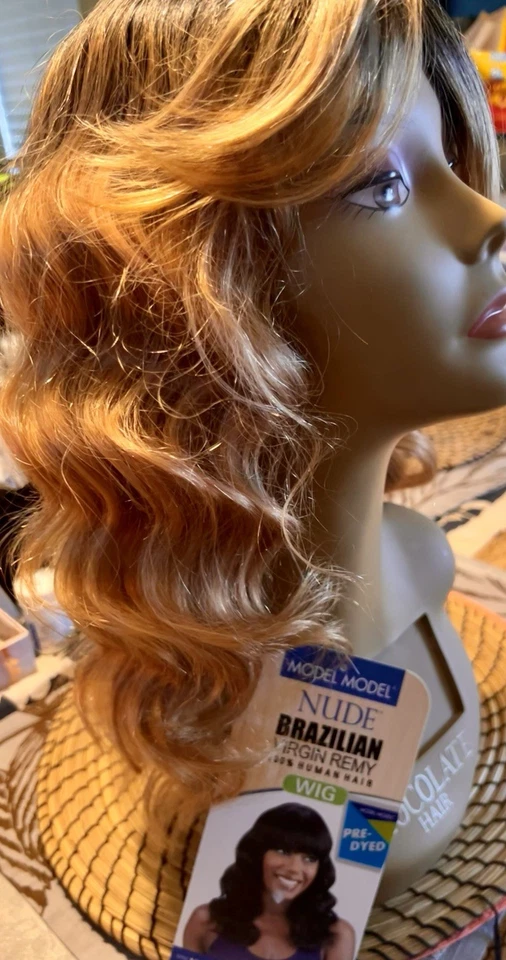 Modelo Modelo Modelo Brasileño Desnudo 100% Cabello Humano Cuerpo Onda Peluca Flequillo OT27 Nuevo 20” Foto 3 de 4