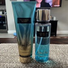 Set Of Victoria's Secret Aqua Kiss Body Lotion 8oz And Fragrance Mist 8.4oz New