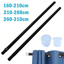 Heavy Duty Extendable Telescopic Shower Curtain Pole Rail Rod Bath Door Window