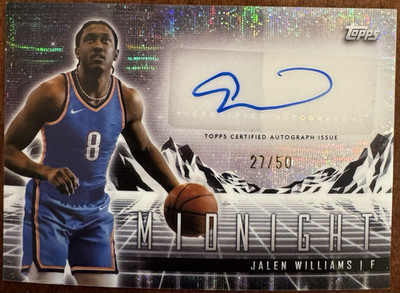 2023-24 Topps Midnight Jalen Williams Horizon Signatures Moon Beam Auto /50