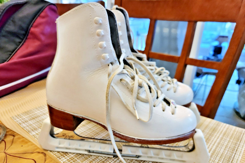 Riedell Silver Star 355B Figure Skates 4-1/2 Girls USA John Wilson Ace Blade UK