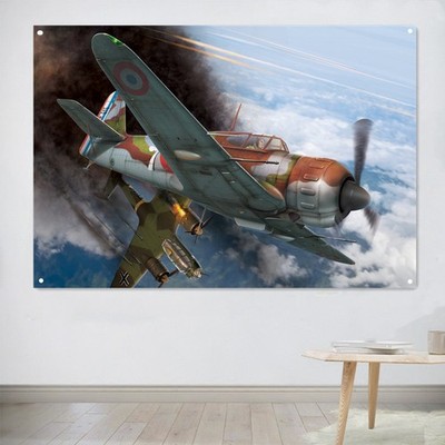 Bloch MB.152C-1 Fighter Poster Wall Chart Banner Wall Art Decor Flag Tapestry