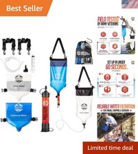 High Capacity Gravity Water Filter System with 2 Lightweight Hanging Bags - 6...