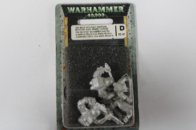 Warhammer 40K Space Orks OOP Metal Ork Boyz with Heavy Weapons Blister 72926 AA