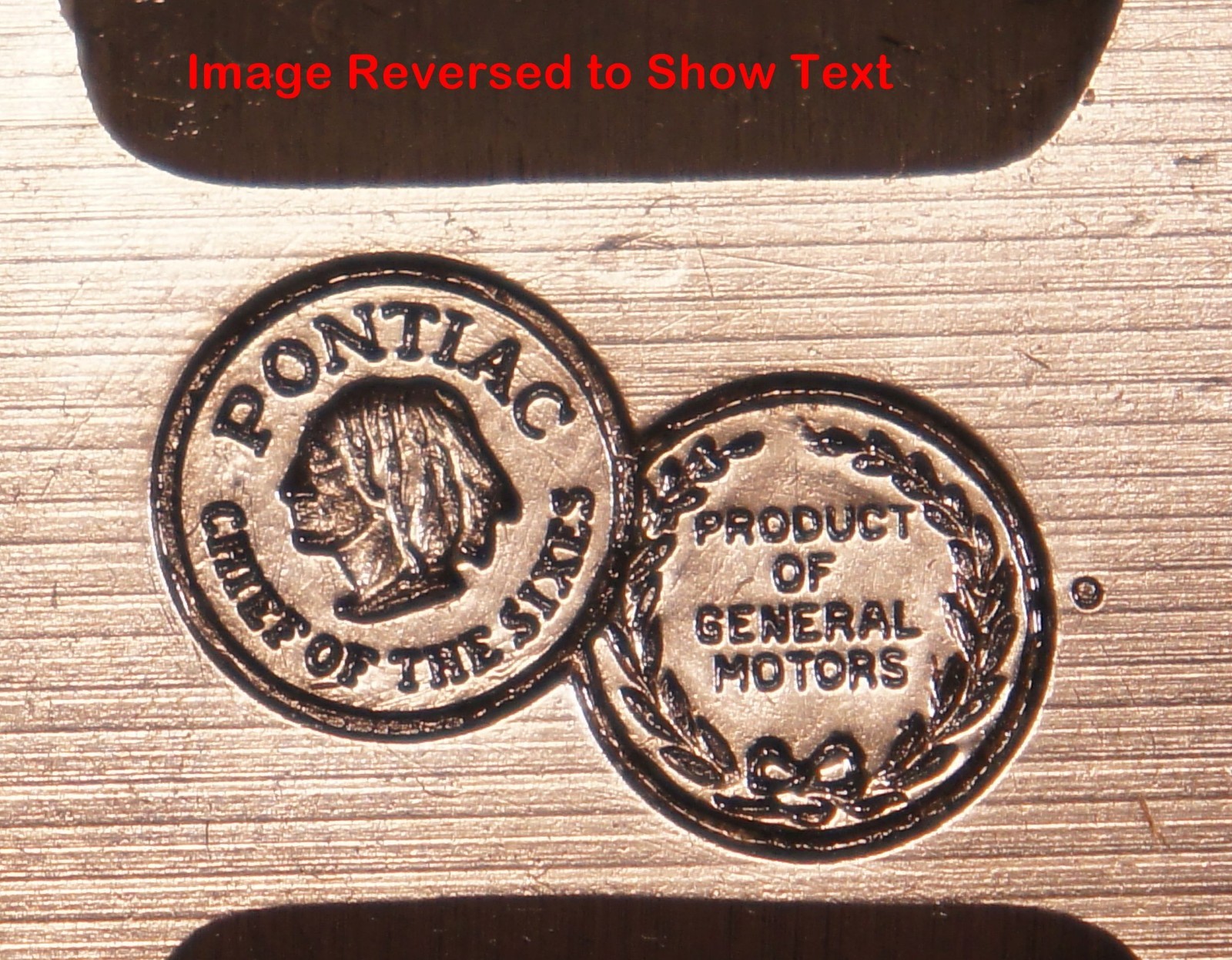 1926 PONTIAC Chief of the Sixes Pin STEEL STAMPING DIE Robbins RH527