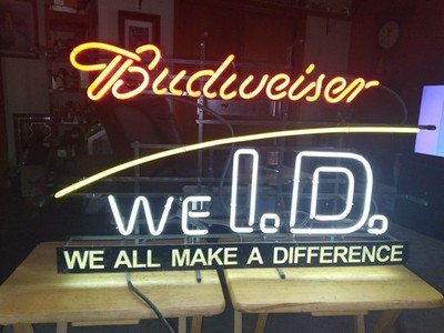 24''x20'' WE.I We All Make A Difference Neon Sign Lamp Light Bar Beer Glass Decor
