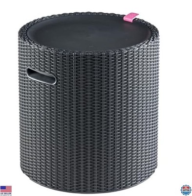 Keter 3-in-1 Cool Side Table & Ice Chest - Stylish Outdoor Patio & Hot Tub Table