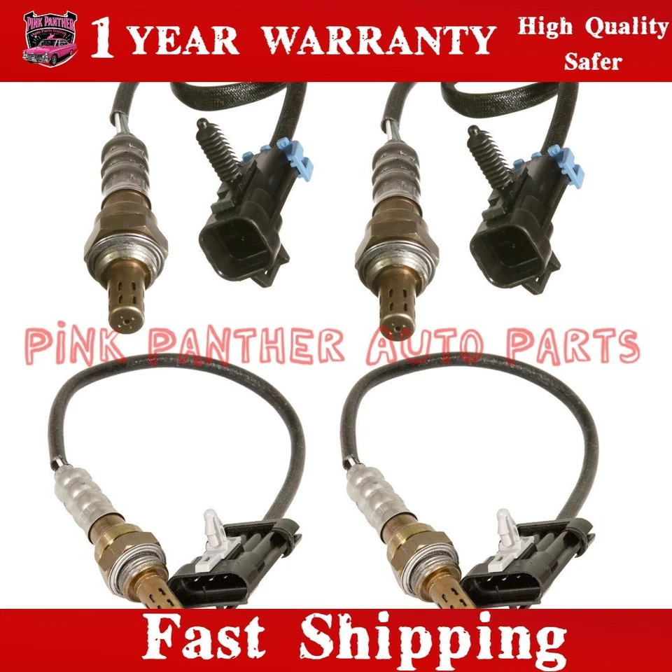 Sensor de oxígeno aguas arriba + aguas abajo 4 piezas para 99-02 Chevy Silverado GMC Sierra 1500 Foto 2 de 4