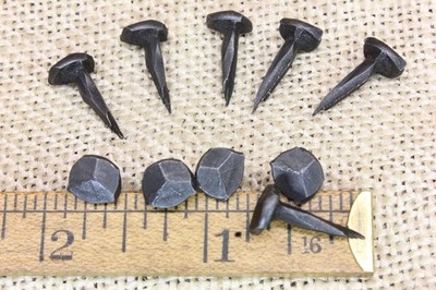 5/8'' Rosehead Nails Square Wrought Iron Tacks Vintage Rustic Decorative Look