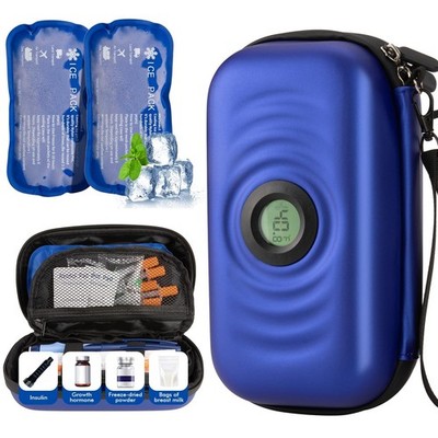 Insulin Cooler Travel Case TSA Approved with 2 Reusable Ice Packs, Travel Med...