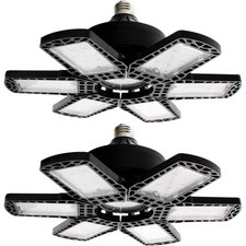 2 Pack Garage Light 200W 8000 Lumen w 6 Adjus...