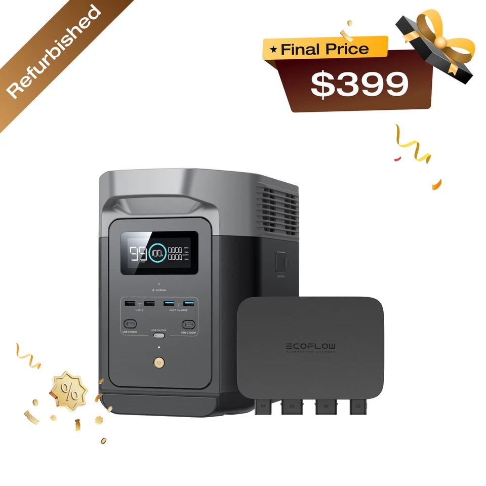 EcoFlow 800W 交流发电机充电器带电站认证翻新