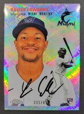 Xavier Edwards 2023 Topps Chrome Platinum Rookie Topps Refractor #'d 331/499