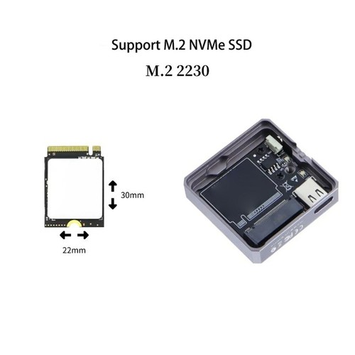 2230 M.2 NVMe SSD-Gehäuse USB 3.2 Gen 2 10Gbps auf NVMe PCI-E M.2 SSD-6040 - Bild 6 von 7