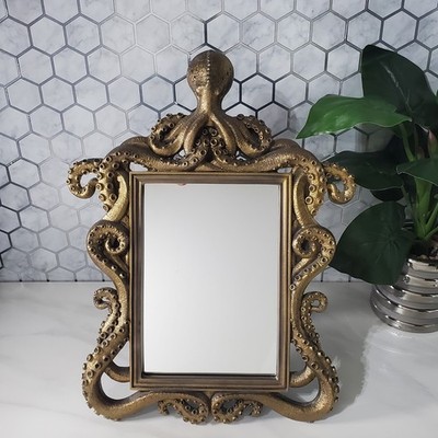 Veronese Coastal Reflections Decorative Octopus Framed Table Mirror