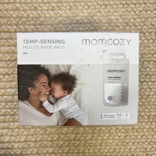Momcozy Temp-Sensing Milk Storage Bags, Leak-Proof, 50 Pack, 6 oz