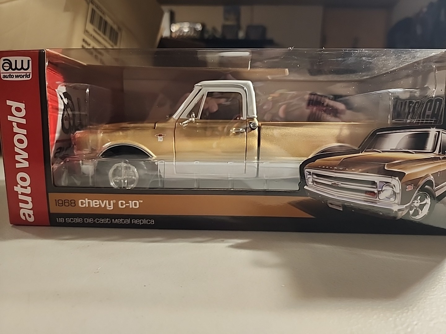 1968 Chevy C-10 Gold Limited Edition 1/1002 Mint New in Box American Muscle Auto World