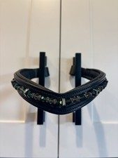 Crystal Browband 17&rdquo; Emerald And Clear Swarovski Crystals