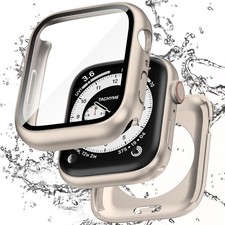 2 in 1 Waterproof Case for Apple Watch 40mm Series 6/5/4/SE with Tempered Glass