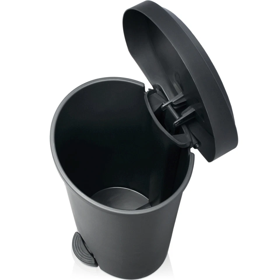 Tretmülleimer Bad WC Kosmetik Mülleimer Abfall Tret Eimer Behälter Anthrazit - Bild 3 von 4