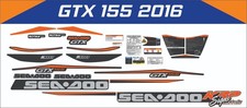 SEADOO GTX 155 2017 Graphics / Decal / Sticker Kit CUSTOM ORANGE CUSTOM