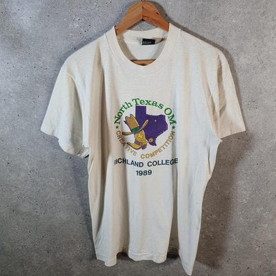#ad Vintage Screen Stars North Texas OM Richland College 1989 T Shirt Mens Large GBP 16.99