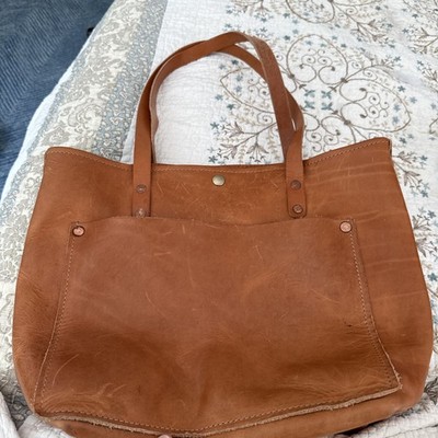  KMM & Co TRAVEL TOTE BAG  - NATURAL DUBLIN -  LEATHER - RUSSET STRAPS