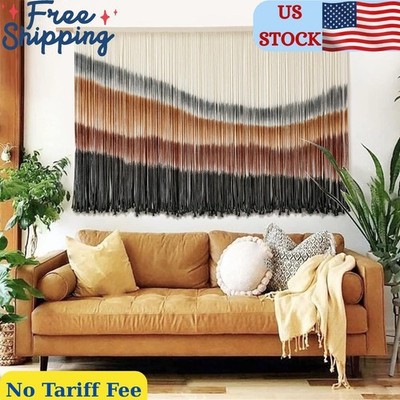 Macrame Wall Hanging Macrame Wall Decor Large-Scale Tie-Dye Tapestry