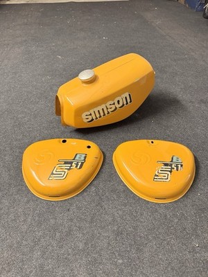 Simson S51 Tankset Saharabraun  Prototypen-Tank mit Ausbeulung   Original Patina