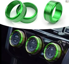 AC Knob Cover Accessory Center Console Switch Volume Temp Control Button Green