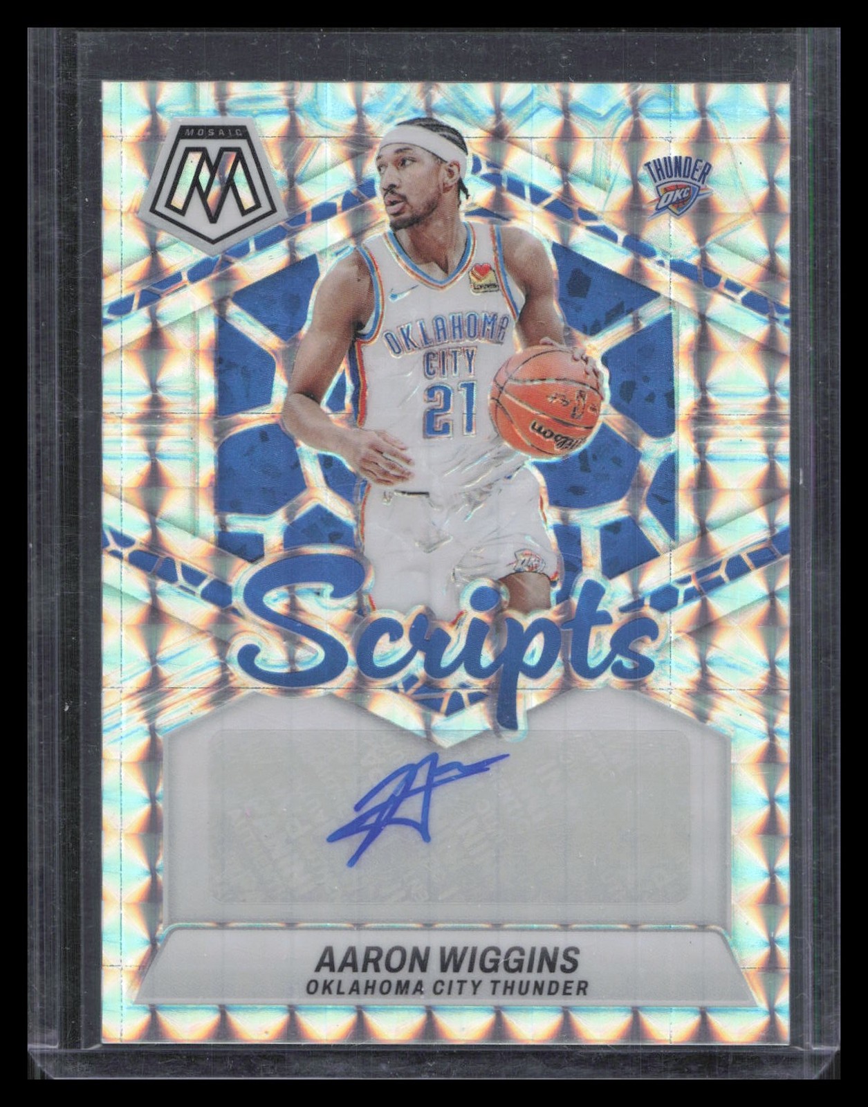 Aaron Wiggins 2023-24 Panini Mosaic #MS-WIG Scripts
