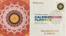 Romp Cachets 4725 Kaleidoscope Flowers Digital Color Postmark 