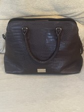 Paul Costelloe Deep Plum Large Leather  Handbag