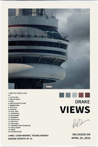 Drake Posters Views Album Cover Posters Wall Art Print Decor Posters