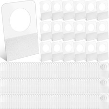 3000 Pcs Clear Slot Hole Hang Tags Adhesive Hanging Tabs Plastic Retail Hang ...