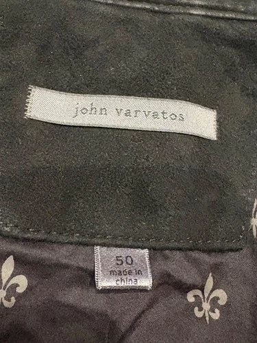 John Varvatos Goat Suede Black Jacket Size 50 image 11