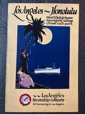 1925 Los Angeles Steamship Co Honolulu Passenger List