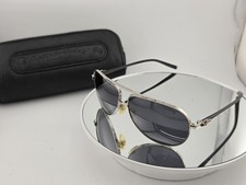Chrome Hearts Road Head Sunglasses Silver w/ Leather Case