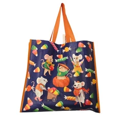 Halloween Mice Party Candy Corn Pumpkin Shopping Tote Bag T.J. TJMaxx New Cute!