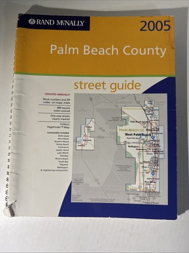 Palm Beach County Florida Street Guide 2005 Rand McNally Atlas Boca Raton FL Map - Picture 17 of 17