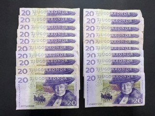 Sweden 20 Kronor Vintage Banknote Set (20) LOT: 0111 001